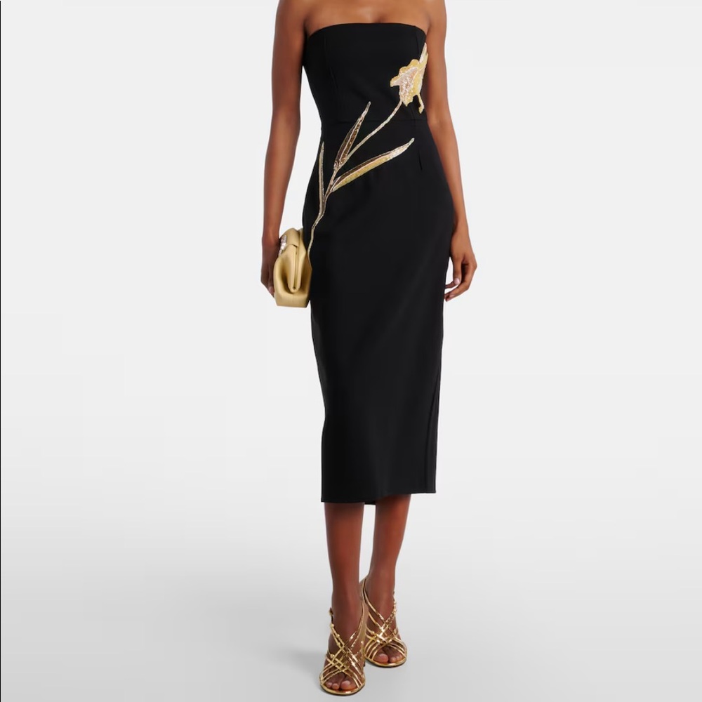 Staud
Brooke embellished strapless midi dress
